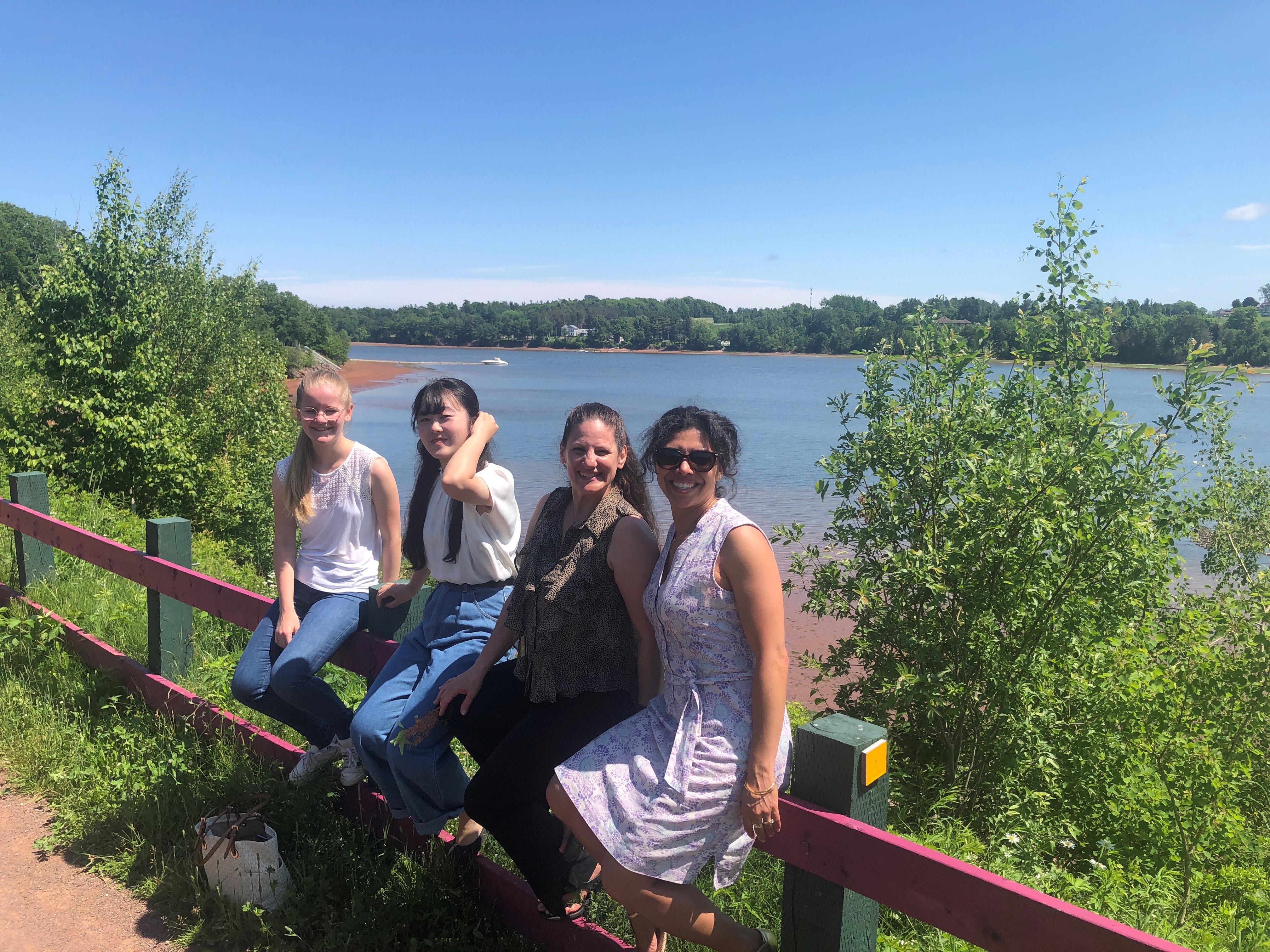 Student enjoying a walk outdoors