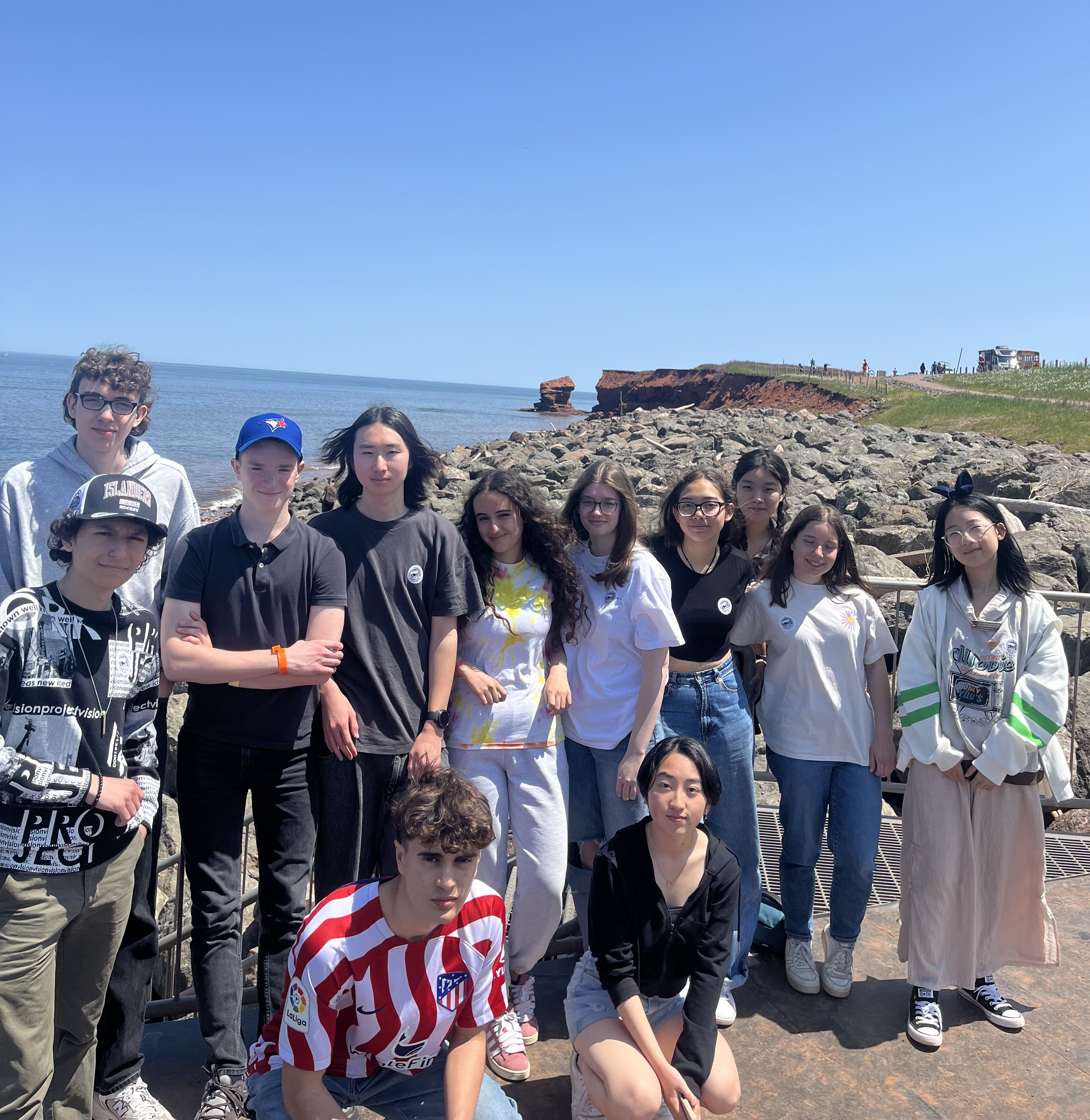 Students hanging out and talking